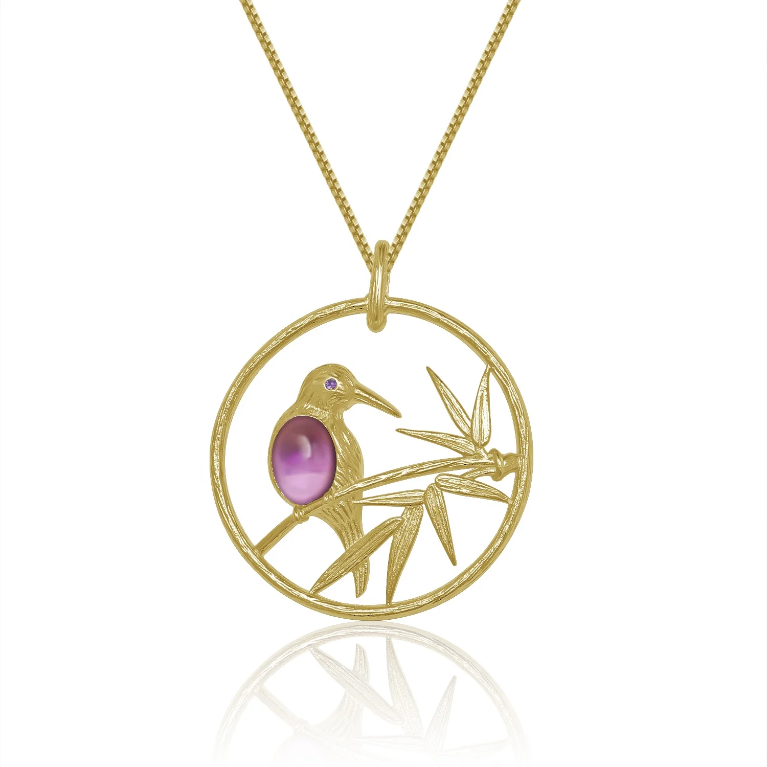 Abiding Hot Sale Natural Amethyst Round Pendant Vivid Bird Gold Plated Jewelry Fashion 925 Sterling Silver Necklace Pendant
Abiding Hot Sale Natural Amethyst Round Pendant Vivid Bird Gold Plated Jewelry Fashion 925 Sterling Silver Necklace Pendant