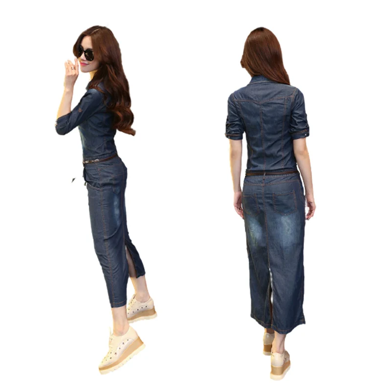 Female Clothing Sexy Denim Dress Slim Hip With Pockets Single Breasted Jeans Casual Cowboy Dresses For Women, Blue
Female Clothing Sexy Denim Dress Slim Hip With Pockets Single Breasted Jeans Casual Cowboy Dresses For Women, Blue
