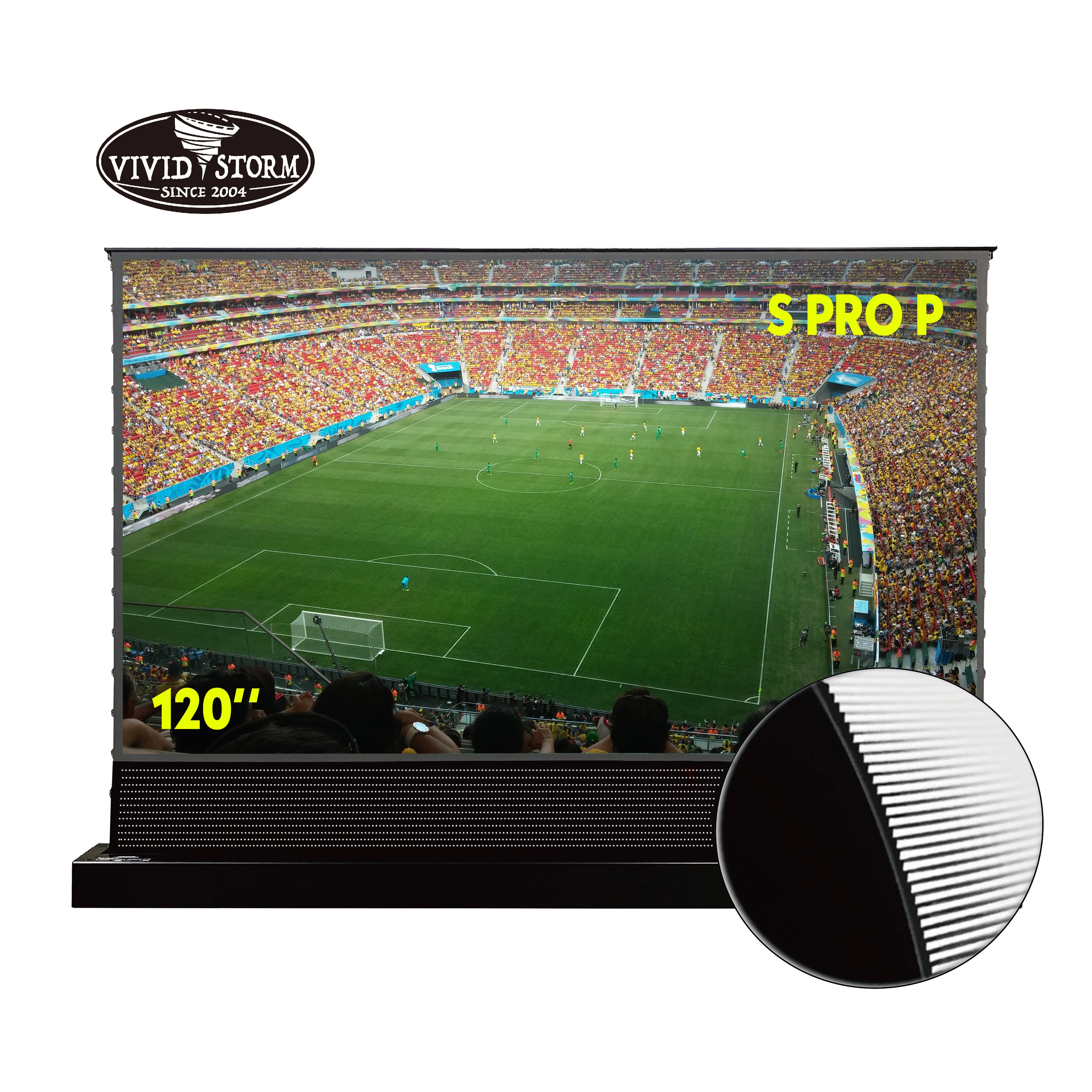 VIVIDSTORM S PRO P 120 inches 16:9 Motorized Floor Rising 4K Laser Projector Screen no light reflection
VIVIDSTORM S PRO P 120 inches 16:9 Motorized Floor Rising 4K Laser Projector Screen no light reflection