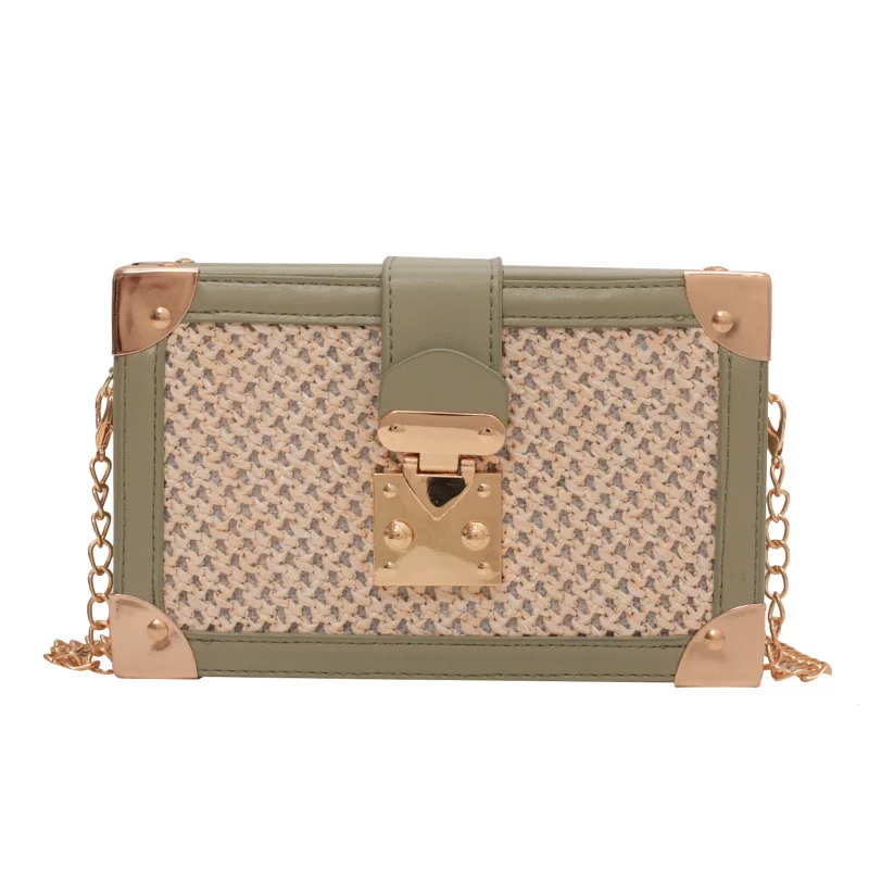Design Lady Chain Shoulder bag Ladies Beach Woven Messenger Handbags Box Purses Fashion Straw bag For Women, 4 colors
Design Lady Chain Shoulder bag Ladies Beach Woven Messenger Handbags Box Purses Fashion Straw bag For Women, 4 colors