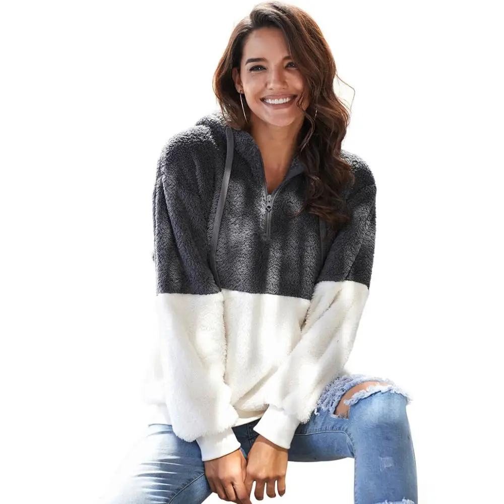 Loose Soft Long Sleeve Coat Spring Winter Zipper Up Fleece Pullovers Warm Plush Cotton Sweatshirts Women
Loose Soft Long Sleeve Coat Spring Winter Zipper Up Fleece Pullovers Warm Plush Cotton Sweatshirts Women