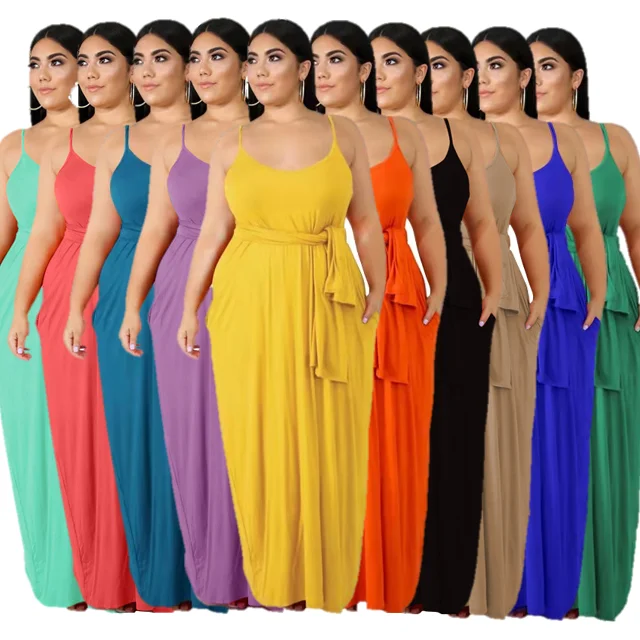 2021Summer Plus Size Clothing for Woman solid color suspender dress maxi dress outfits Casual dress day wear, Picture color
2021Summer Plus Size Clothing for Woman solid color suspender dress maxi dress outfits Casual dress day wear, Picture color