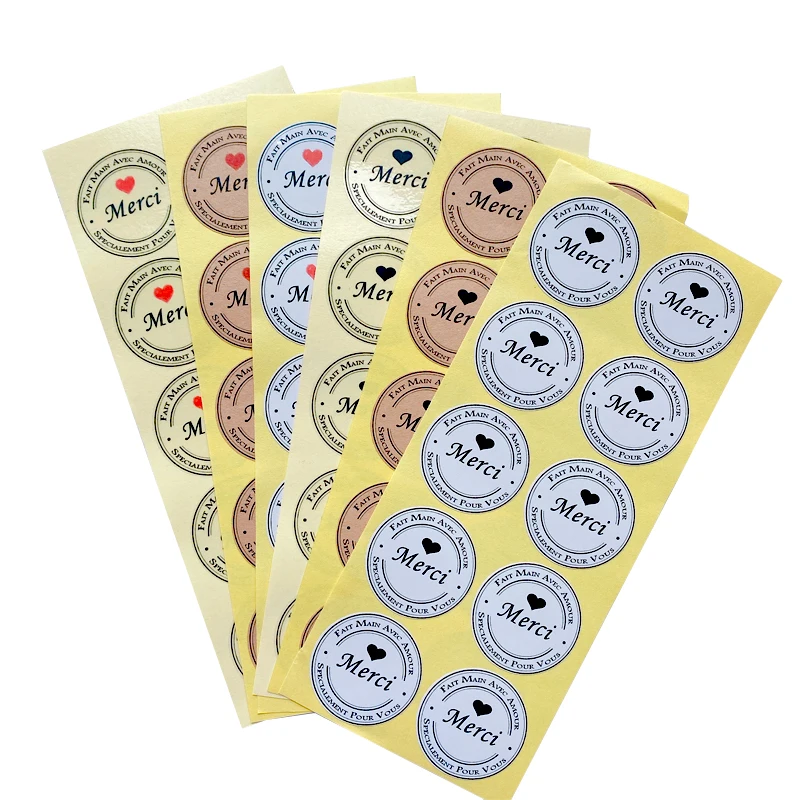 Unique Design 100 pcs/pack Merci with Heart Paper Seal Stickers Specialement Pour Vous DIY Baking Decoration
Unique Design 100 pcs/pack Merci with Heart Paper Seal Stickers Specialement Pour Vous DIY Baking Decoration