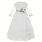 White Wedding Lace Straps With Bead Western Gowns Party Dresses Clothes For Girls