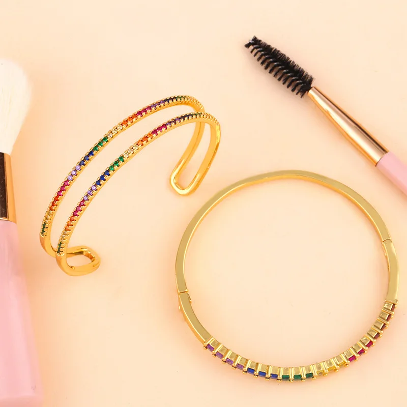 Dylam Brass Bangle Mens Bracelets Cubic Zirconia Accesori Metal Wholesale For Women Or Man Colorful Zircon Bracelet
Dylam Brass Bangle Mens Bracelets Cubic Zirconia Accesori Metal Wholesale For Women Or Man Colorful Zircon Bracelet