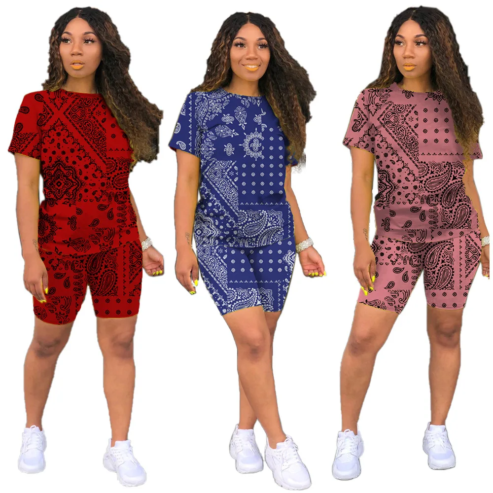 2021 Summer New Fashion Casual Loose Digital Printing Women'S Two-Piece Suit, 3 colors
2021 Summer New Fashion Casual Loose Digital Printing Women'S Two-Piece Suit, 3 colors