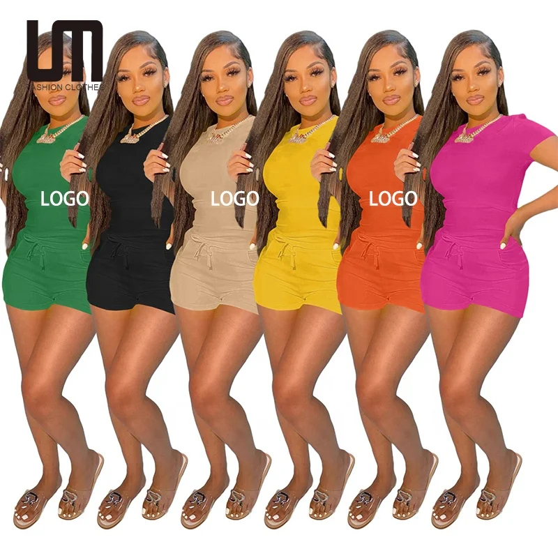 Liu Ming Custom Logo Summer Women Clothing Tracksuit 2 Pcs T Shirt Shorts Set, Customized color
Liu Ming Custom Logo Summer Women Clothing Tracksuit 2 Pcs T Shirt Shorts Set, Customized color