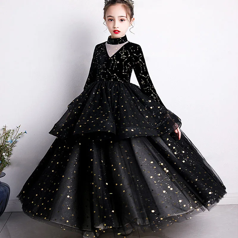 kids children black halter wedding bridal gowns gold star printing dress up party dress sophia cinderella girls princess dress
kids children black halter wedding bridal gowns gold star printing dress up party dress sophia cinderella girls princess dress