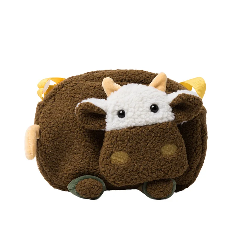 Children's plush handbags cartoon cute cow small backpack personality ladies messenger shoulder bag
Children's plush handbags cartoon cute cow small backpack personality ladies messenger shoulder bag