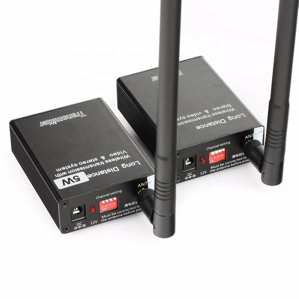 

2.4GHz 5W 5000mw Wireless AV Sender TV Audio Video Transmitter Receiver