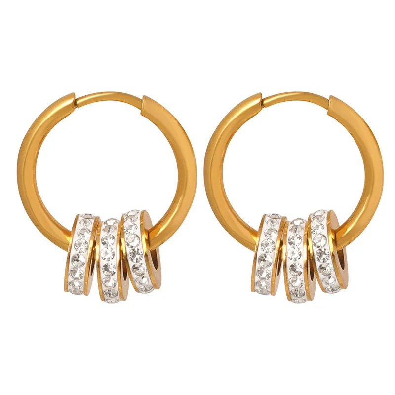 2023 New Fashion 18K Gold Plated Small Hoop Earrings Stainless Steel 3 Ring Close Set Cubic Zirconia Round Hoop Earrings
2023 New Fashion 18K Gold Plated Small Hoop Earrings Stainless Steel 3 Ring Close Set Cubic Zirconia Round Hoop Earrings