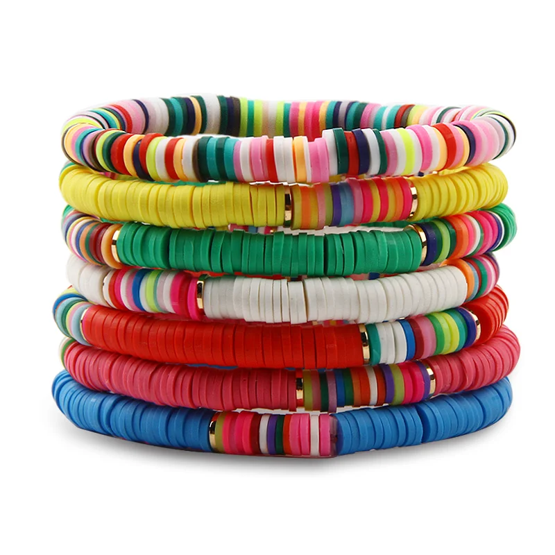 Wholesale Fashion New Surfer Stretch Bracelet Summer Beach Heishi Bracelet with gold beads, As photo
Wholesale Fashion New Surfer Stretch Bracelet Summer Beach Heishi Bracelet with gold beads, As photo