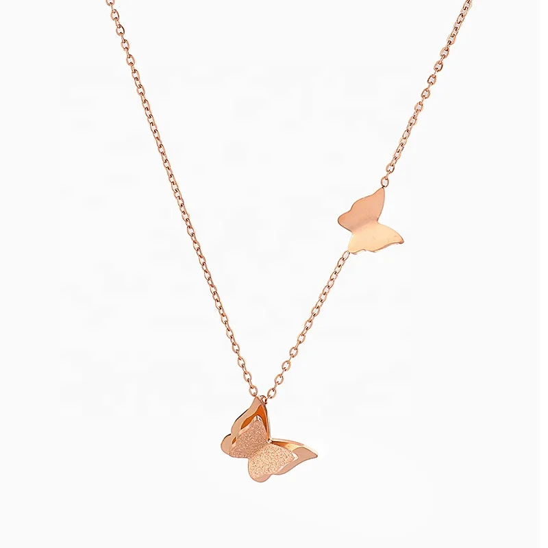 PUSHI titanium steel necklace jewelry fashion rose gold butterfly necklace valentine gifts women
PUSHI titanium steel necklace jewelry fashion rose gold butterfly necklace valentine gifts women