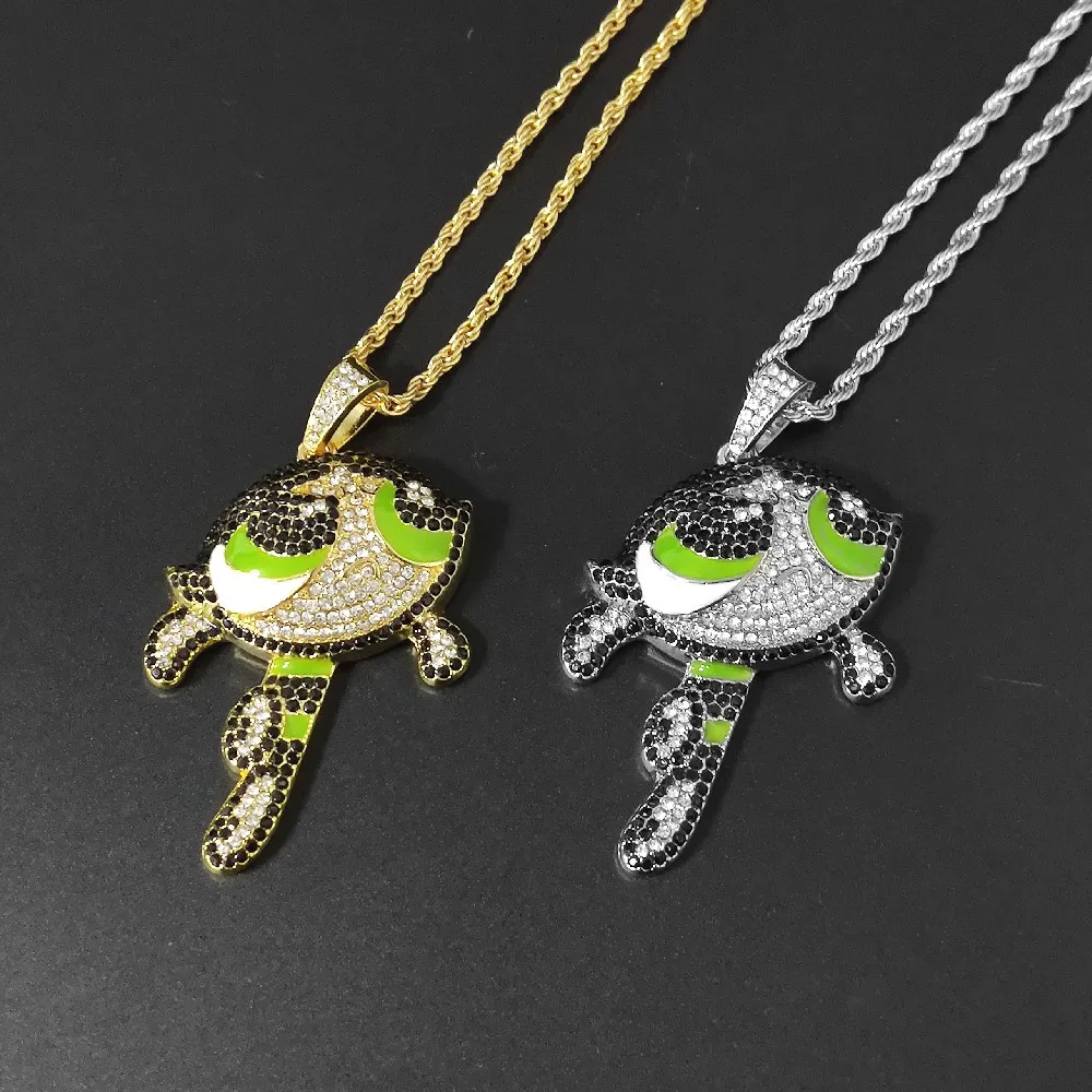 Popular 18k gold plated power puff girls charms luxury zircon power puff girl necklace
Popular 18k gold plated power puff girls charms luxury zircon power puff girl necklace