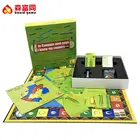 Custom logo design printing paper table toys risk/chess/educational/business/drinking/ludo board game with box and dice