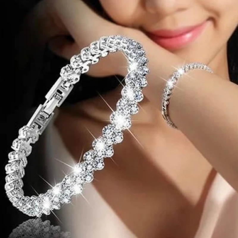 BR-0030 Design Sliver Rose Gold Plated Bling Bracelet Charm Accessories Jewelry Silver Bracelet Women, Silver,gold,rose gold
BR-0030 Design Sliver Rose Gold Plated Bling Bracelet Charm Accessories Jewelry Silver Bracelet Women, Silver,gold,rose gold