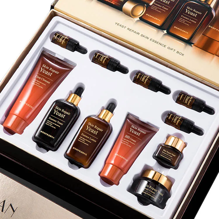 Private label Yeast extract skincare set 11pcs Korean whitening nourishing repair facial skin care set
Private label Yeast extract skincare set 11pcs Korean whitening nourishing repair facial skin care set