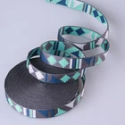 High Quality Custom Shiny Woven Elastic Patterned Recycled Nylon Sling Bag Webbing Belt With Embossed Logo