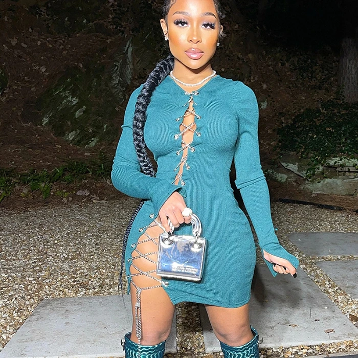 2021 spring fashion women's new chain straps short one step skirt casual bodycon dress
2021 spring fashion women's new chain straps short one step skirt casual bodycon dress