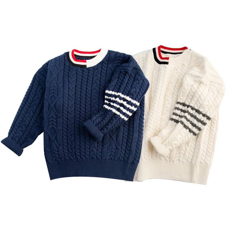 Winter baby 100% cotton round neck children's knitted twist boy pullover sweater, As photo or customized
Winter baby 100% cotton round neck children's knitted twist boy pullover sweater, As photo or customized