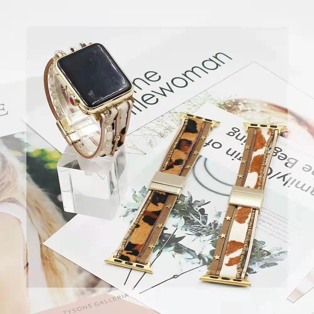 Wholesale Price Vintage Leopard Print Leather Smart Watch Band Strap For iWatch, As picture
Wholesale Price Vintage Leopard Print Leather Smart Watch Band Strap For iWatch, As picture