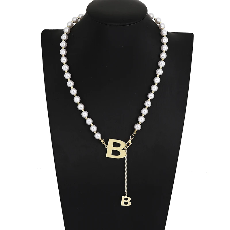 Link Chain Letter Pendant pearl Tennis Chain Women's chocker letter necklace jewelry initial necklace
Link Chain Letter Pendant pearl Tennis Chain Women's chocker letter necklace jewelry initial necklace