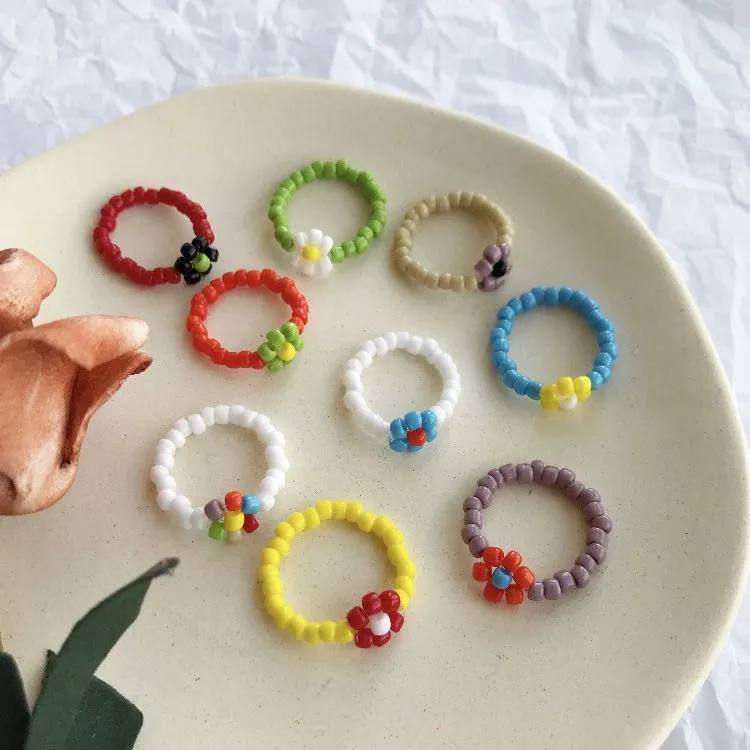Kinling New Arrivals Small Flower Ring Korean Beaded Woven Jewelry Flower Ring, Picture shows
Kinling New Arrivals Small Flower Ring Korean Beaded Woven Jewelry Flower Ring, Picture shows