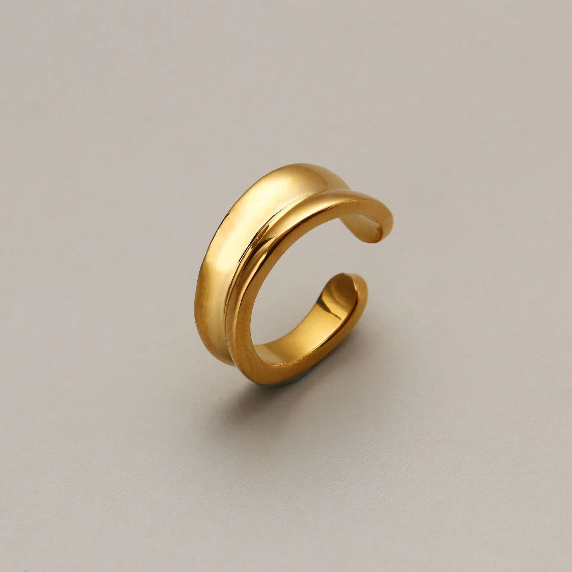 18k Real Gold Color-Preserving Electroplating Heavy Industry Ring Irregular Opening Gold Women Ring 2021, Like picture
18k Real Gold Color-Preserving Electroplating Heavy Industry Ring Irregular Opening Gold Women Ring 2021, Like picture
