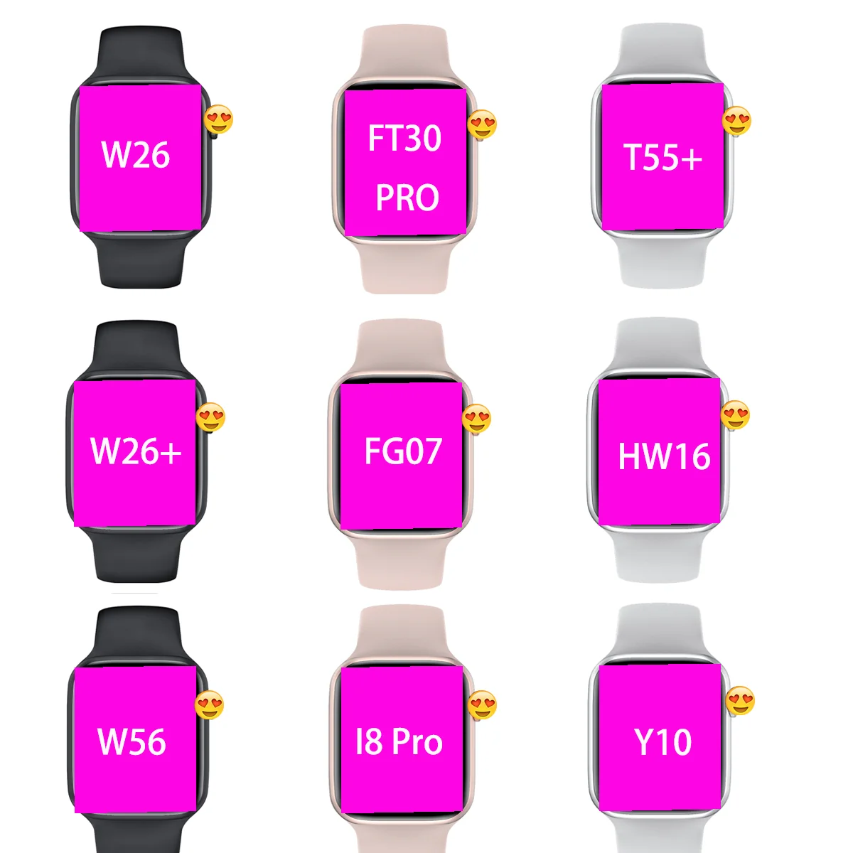 w26 w26plus T55+ T500+ plus FG07 FT30 i8 pro Digitial Health Smart Watch Band series 6 waterproof Reloj SmartWatch
w26 w26plus T55+ T500+ plus FG07 FT30 i8 pro Digitial Health Smart Watch Band series 6 waterproof Reloj SmartWatch