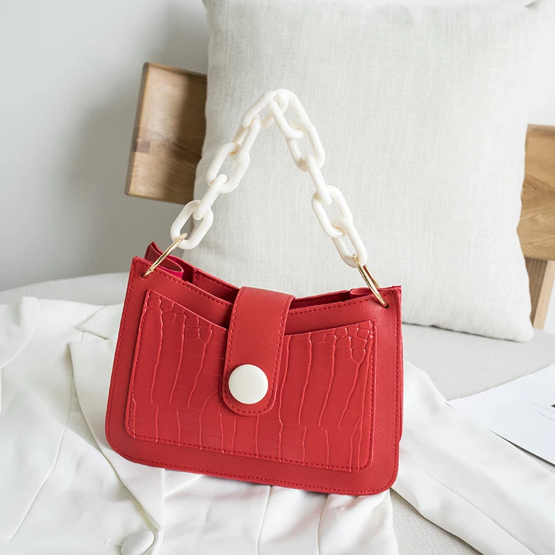 2021 fashion Crocodile pattern PU ladies bag shoulder messenger bag small handbag purse for women, Black, red, pink, green, white are available 
2021 fashion Crocodile pattern PU ladies bag shoulder messenger bag small handbag purse for women, Black, red, pink, green, white are available