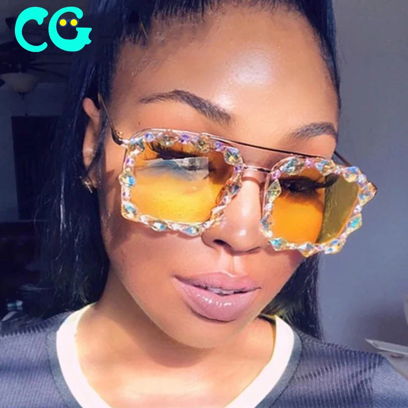 Oversized Square Diamond Sunglasses Women 2020 Colorful Luxury Crystal Punk Sunglasses Ladies Eyewear Fashion Rhinestone okulary, Picture
Oversized Square Diamond Sunglasses Women 2020 Colorful Luxury Crystal Punk Sunglasses Ladies Eyewear Fashion Rhinestone okulary, Picture