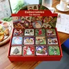 New Idea Tinplate Small Square Christmas Gift Box 12pcs Christmas Tin Box Wholesale Christmas Stock