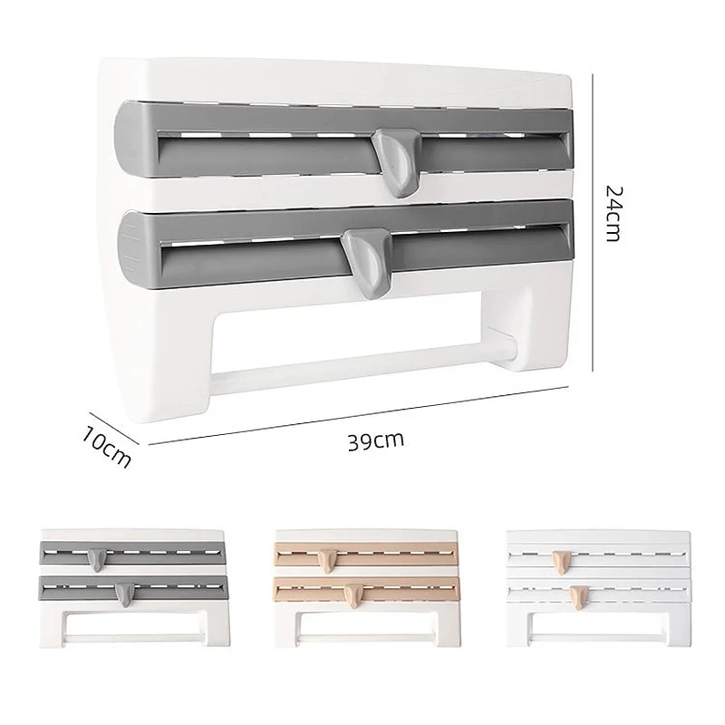 4 In 1 Kitchen Accessories Sauce Bottle Tin Foil Paper Storage Rack Organizer Towel Holder Preservative Film Cutter, Mult-color
4 In 1 Kitchen Accessories Sauce Bottle Tin Foil Paper Storage Rack Organizer Towel Holder Preservative Film Cutter, Mult-color