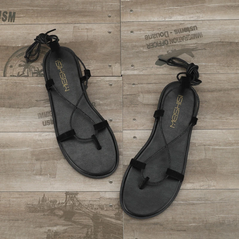 Top Quality Flat Sandals Strapwrapped Summer Shoes Women Flats Beach Slippers Plus Size 44 45 46 Ladies Flat Shoes Girl
Top Quality Flat Sandals Strapwrapped Summer Shoes Women Flats Beach Slippers Plus Size 44 45 46 Ladies Flat Shoes Girl