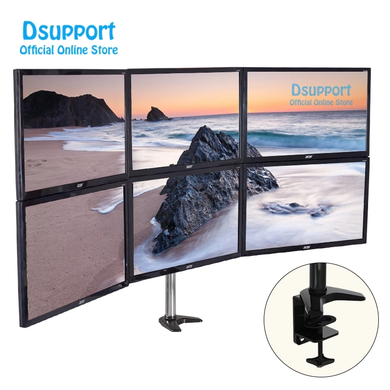 Full Motion 15"-27" LCD LED 6 Screen Monitor Holder Flexible Display Mount Rack Stand MP360CL
Full Motion 15"-27" LCD LED 6 Screen Monitor Holder Flexible Display Mount Rack Stand MP360CL