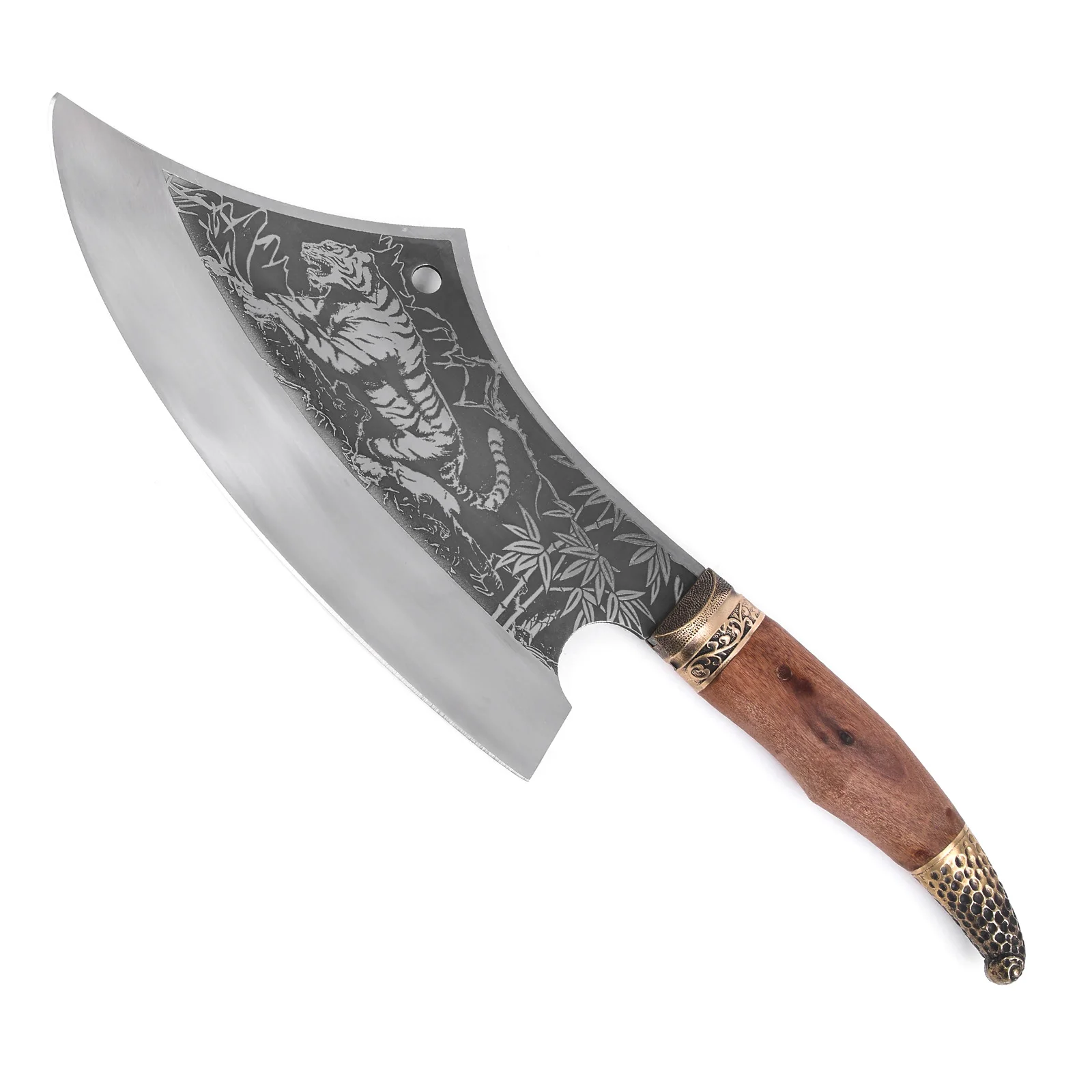 Handmade White Tiger Pao Ding cutting knife High hardness Chop the bones easily bone chopping knife
Handmade White Tiger Pao Ding cutting knife High hardness Chop the bones easily bone chopping knife