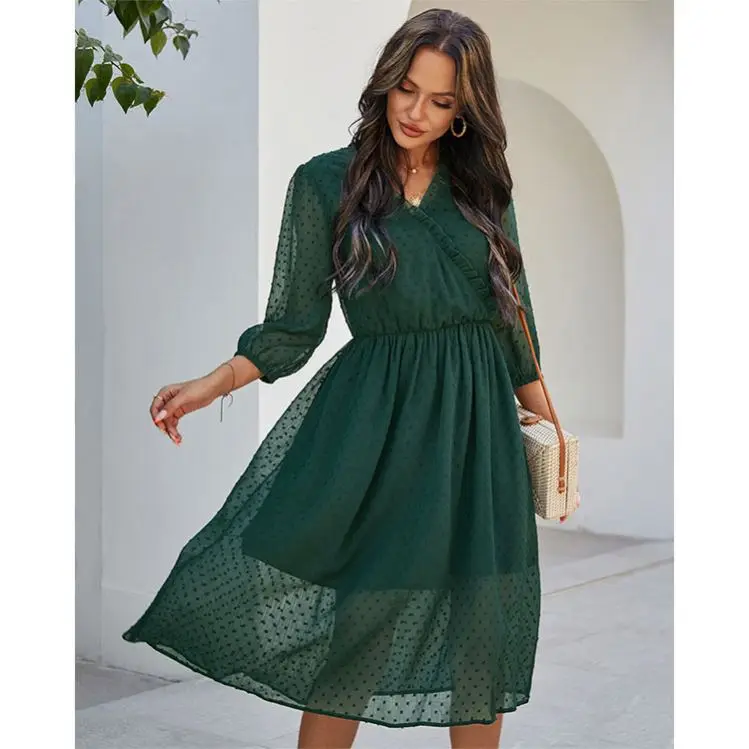 Best Design Womens Dresses Cute Polka Dot Print Button Down A-Line Elastic Waist Summer Casual Swing Dress
Best Design Womens Dresses Cute Polka Dot Print Button Down A-Line Elastic Waist Summer Casual Swing Dress