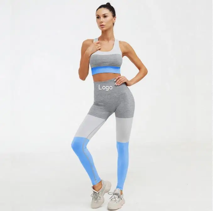 2020 Seamless Yoga Set Womens Sports Suit Splices Colors High Waist Gym Leggings Bra Fitness Workout Clothing, As picture
2020 Seamless Yoga Set Womens Sports Suit Splices Colors High Waist Gym Leggings Bra Fitness Workout Clothing, As picture
