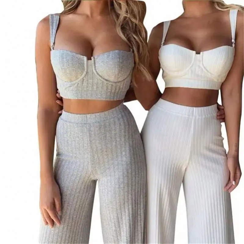 Gray casual bra top 2 piece set long pants women sets two piece set women, Picture color
Gray casual bra top 2 piece set long pants women sets two piece set women, Picture color