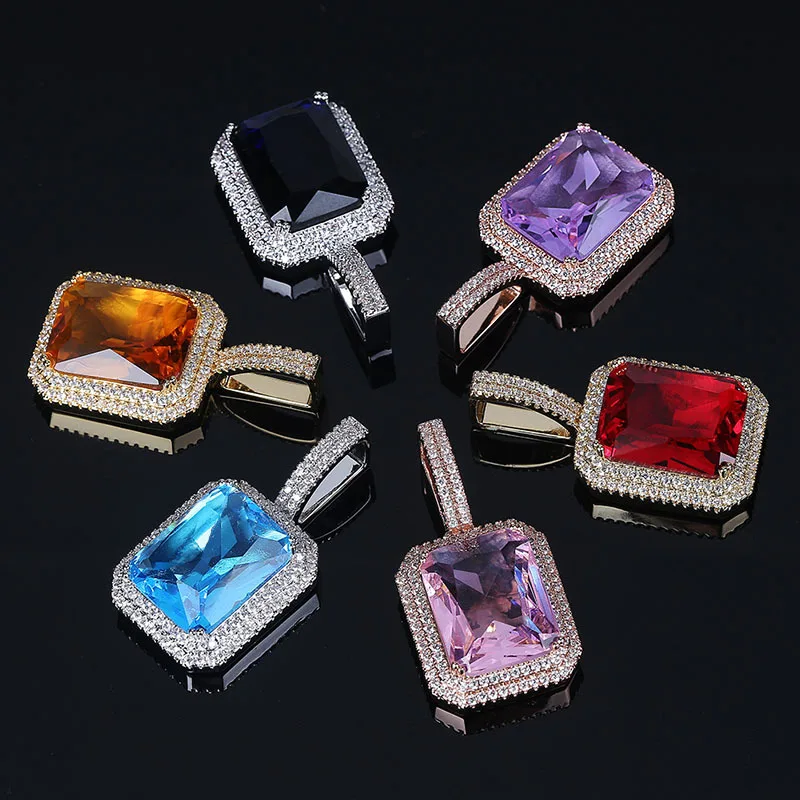Hip Hop Jewelry Multi Color Prong Setting Zircon Necklace Diamond Chain Pendent Men, Picture shows
Hip Hop Jewelry Multi Color Prong Setting Zircon Necklace Diamond Chain Pendent Men, Picture shows