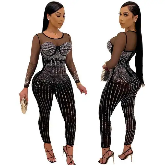 K8978 Famous Solid Long Sleeve Rhinestone Jumpsuit V neck One piece Jumpsuits Nightclub Black Jumpsuit
K8978 Famous Solid Long Sleeve Rhinestone Jumpsuit V neck One piece Jumpsuits Nightclub Black Jumpsuit
