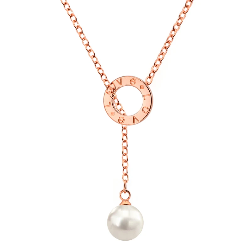 Fashion Titanium Steel Pearl Pendant Necklace Stainless Steel Roman Numerals Wild Clavicle Chain Jewelry, Picture
Fashion Titanium Steel Pearl Pendant Necklace Stainless Steel Roman Numerals Wild Clavicle Chain Jewelry, Picture