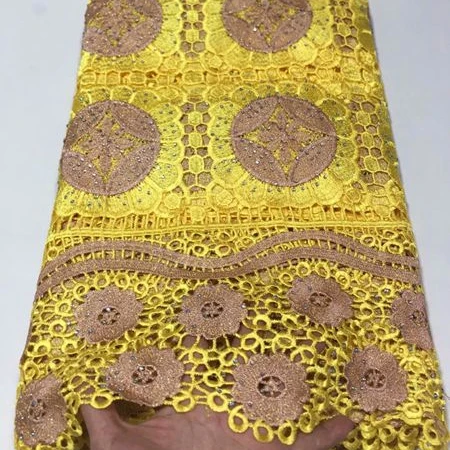 AL4365E embroidery guipure lace african cord lace fabric with stones wholesale yellow guipure cord lace
AL4365E embroidery guipure lace african cord lace fabric with stones wholesale yellow guipure cord lace