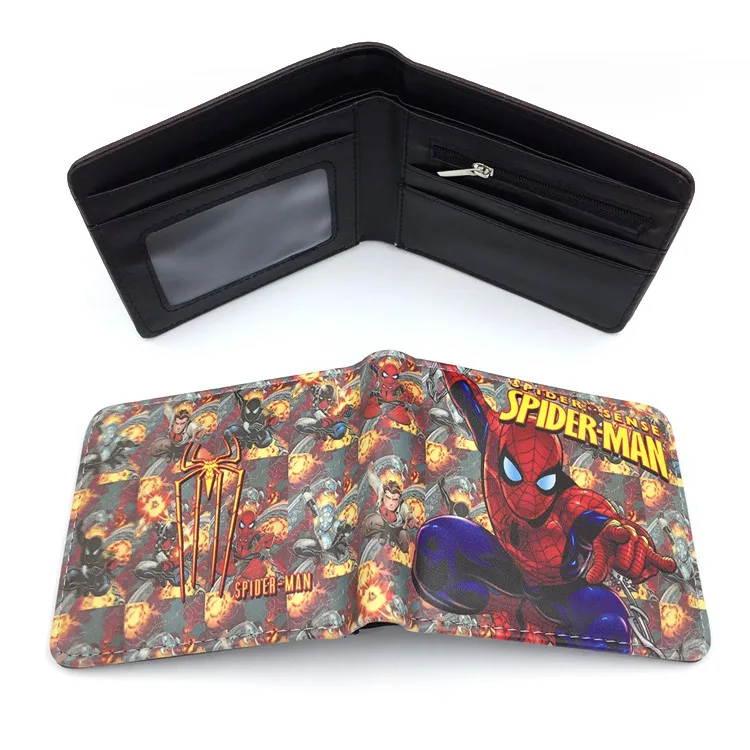Professional PU PVC Wallets Supply Marvel Short Zipper Metal Logo Purses Coin Money Clip Spider-Man Wallet For Men Women Student
Professional PU PVC Wallets Supply Marvel Short Zipper Metal Logo Purses Coin Money Clip Spider-Man Wallet For Men Women Student
