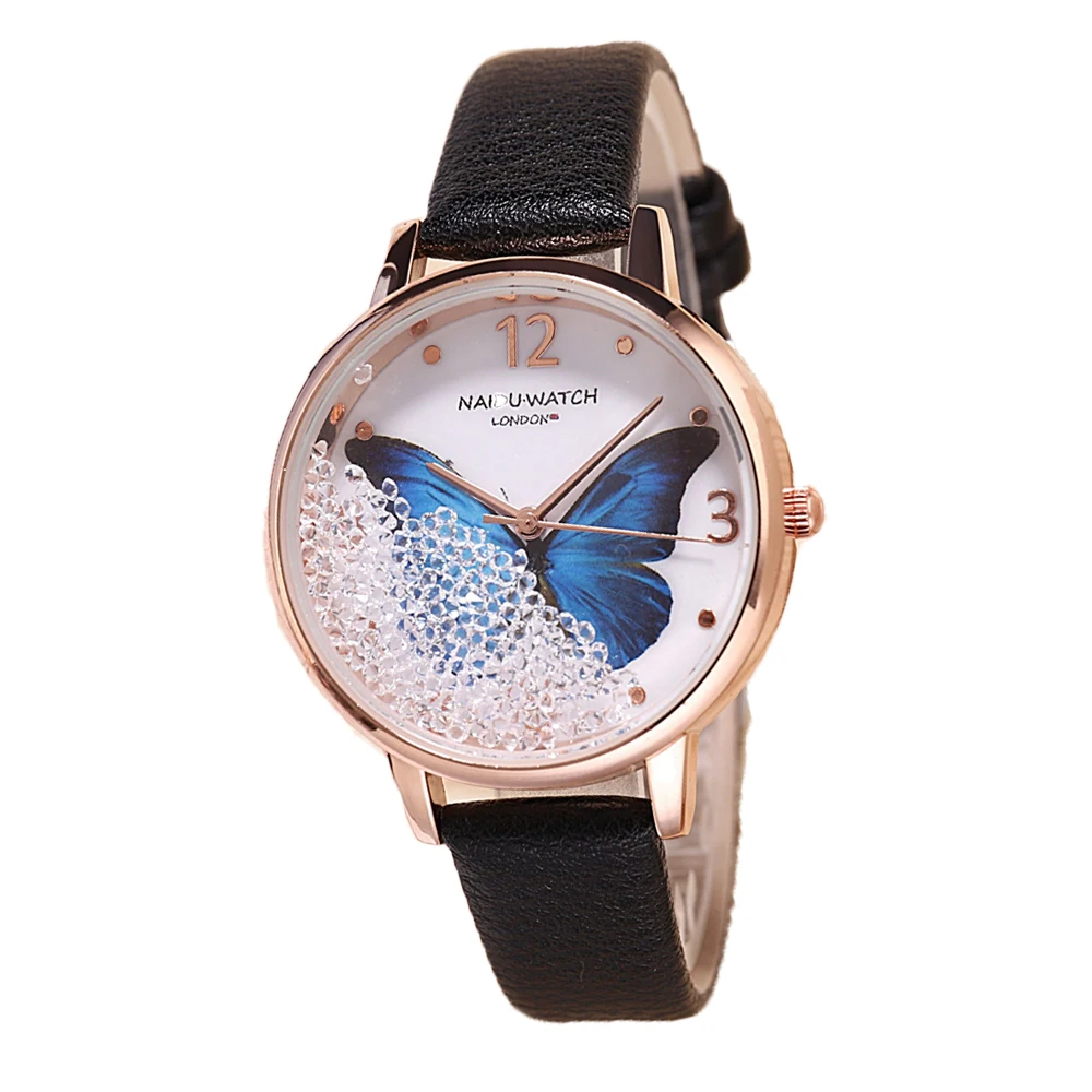 Fashion New Pile Watch Small Diamond Butterfly Pattern Female Quartz Watch, As picture
Fashion New Pile Watch Small Diamond Butterfly Pattern Female Quartz Watch, As picture