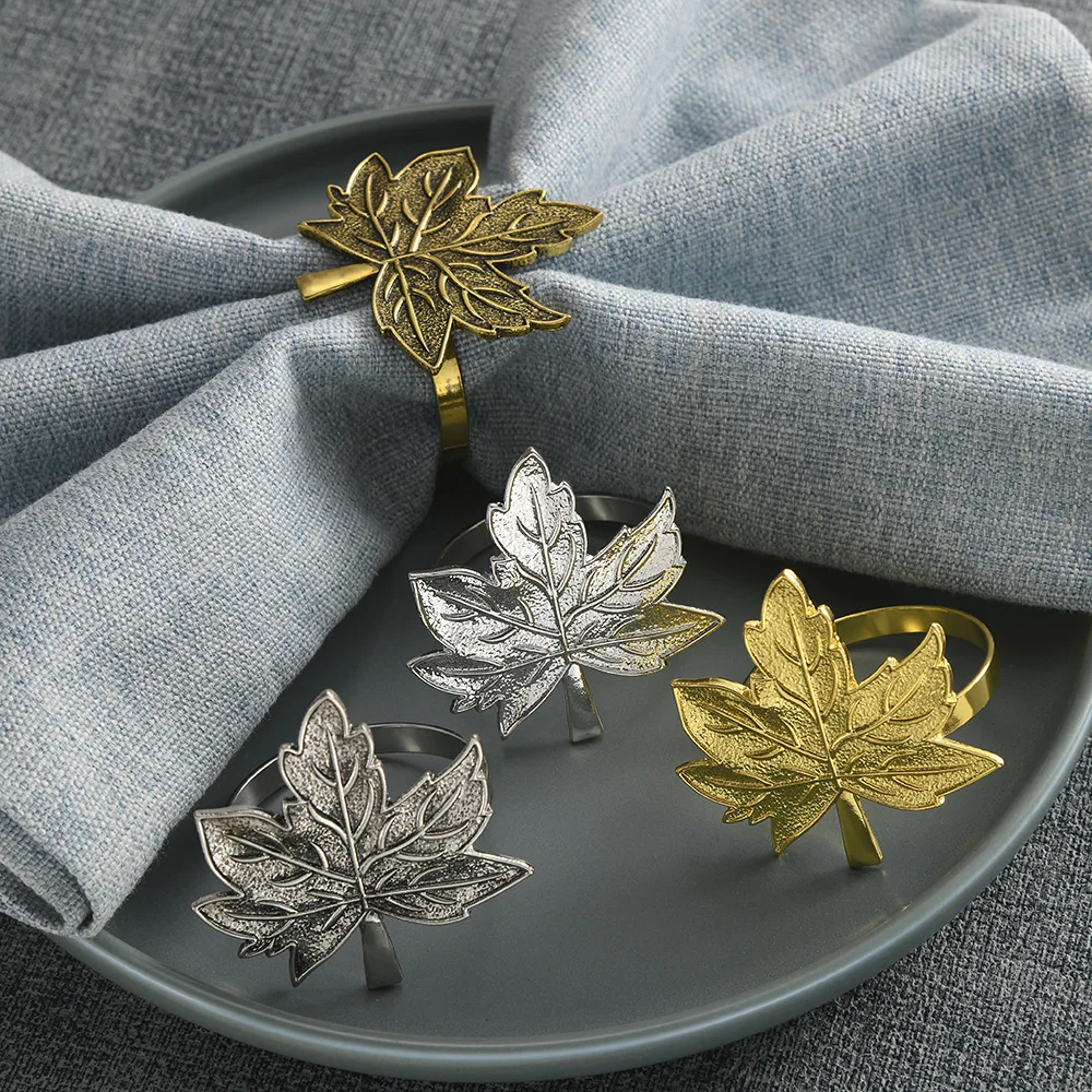 G075 New Style Maple leaf Metal ring napkin holder set of 12 table decoration home decoration
G075 New Style Maple leaf Metal ring napkin holder set of 12 table decoration home decoration