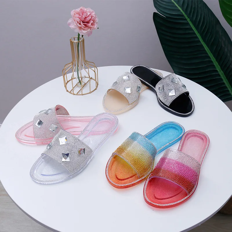 women shoes turkey flat beach new summer sandals plus size Rhinestones luxury slides jelly bling diamond women flat slippers, Customized color
women shoes turkey flat beach new summer sandals plus size Rhinestones luxury slides jelly bling diamond women flat slippers, Customized color