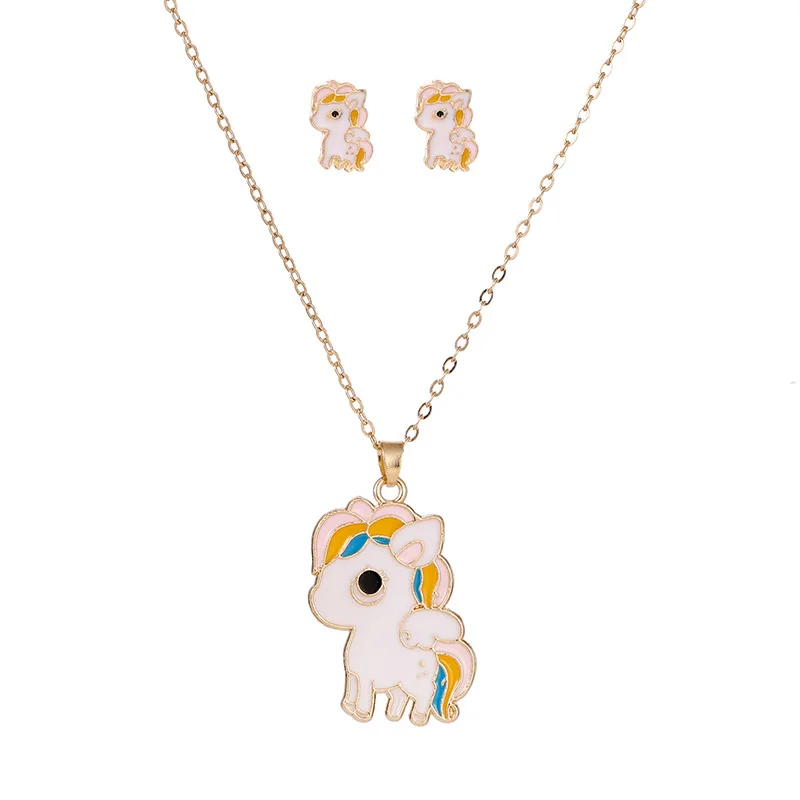 Children's jewelry sets cute girl Fashion cartoon Golden Pendant necklace earrings Sets unicorn rainbow kids jewelry set
Children's jewelry sets cute girl Fashion cartoon Golden Pendant necklace earrings Sets unicorn rainbow kids jewelry set