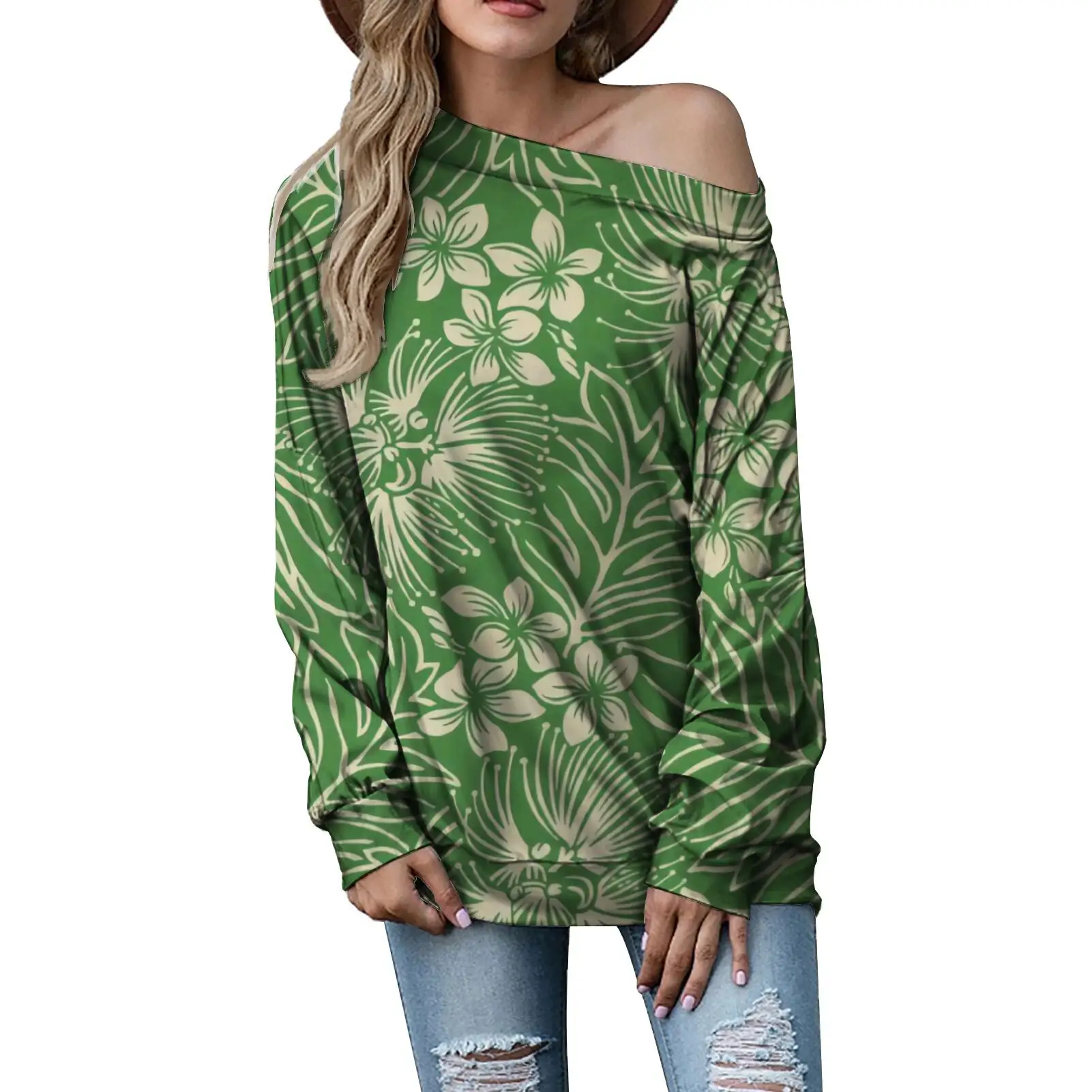 Sinosun Polynesian Fabrics Hawaiian Shirt Women Long Sleeve Pullover Off-shoulder Tops Women Bluse
Sinosun Polynesian Fabrics Hawaiian Shirt Women Long Sleeve Pullover Off-shoulder Tops Women Bluse
