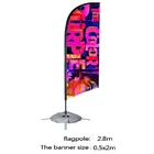 Hot sale custom outdoor flying promotion feather beach flag